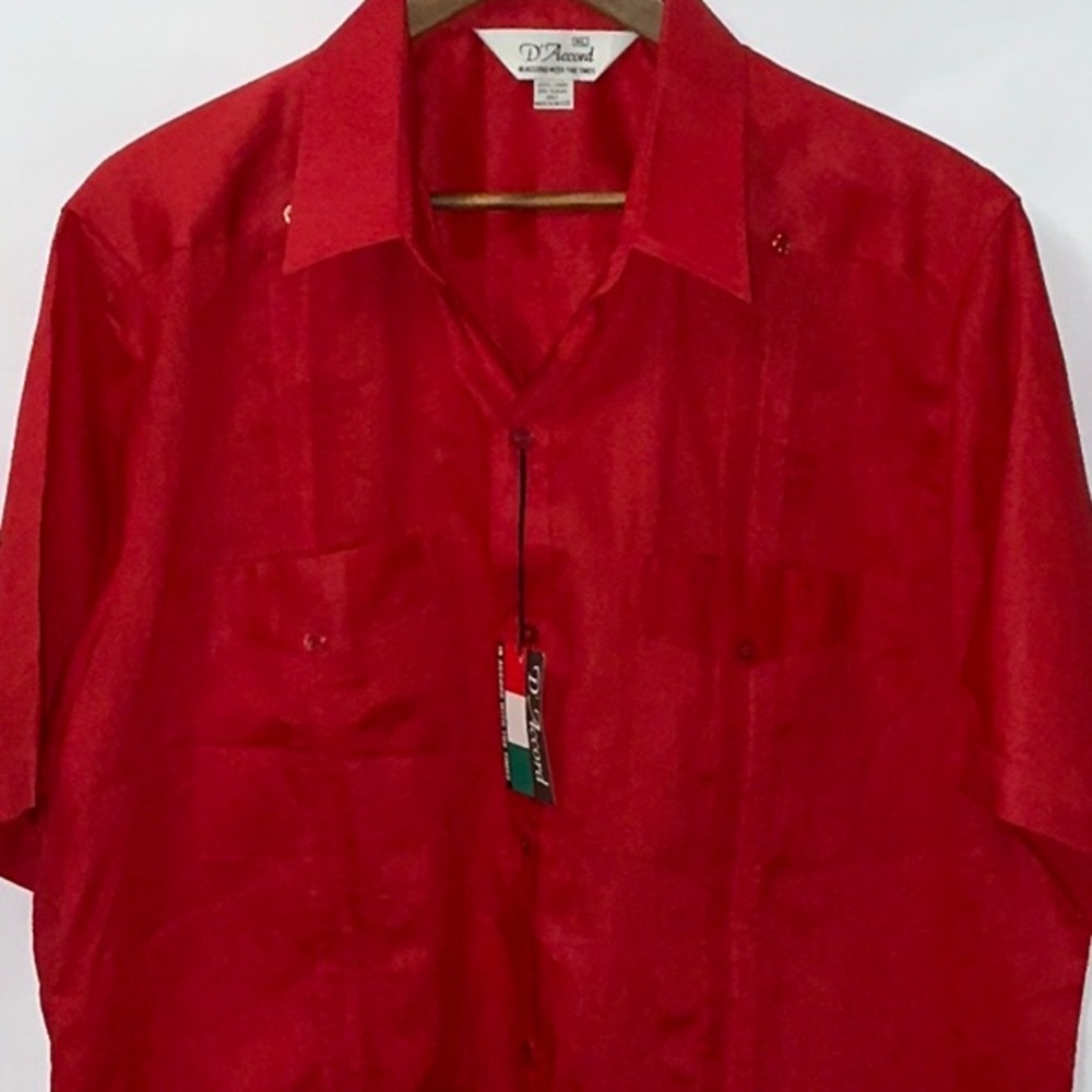 NWT, D’Accord Guayabera Shirt, Men’s XL